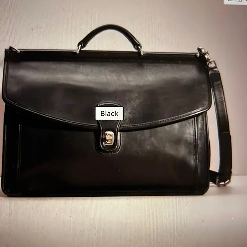 COACH vintage Beekman black leather brief - Picture 2 of 8